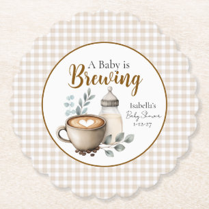 Baby braut Kaffee Baby Shower Papieruntersetzer Untersetzer