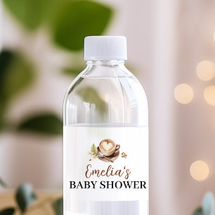 Baby braut Kaffee Baby Shower Wasserflaschenetikett