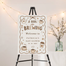 Baby braut Kaffee Baby Shower Willkommensschild