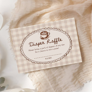 Baby braut Kaffee Baby Shower Windel-Raffle Begleitkarte