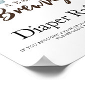 Baby braut Kaffee Babydusche Windelpreisraffinerie Poster (Ecke)