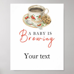Baby braut Kaffee Dein Text Baby Shower Poster