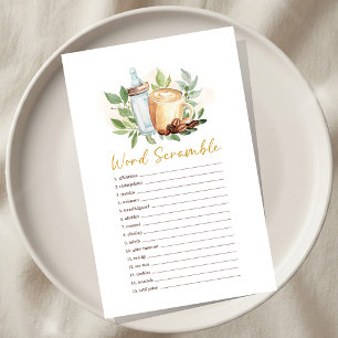 Baby Braut Kaffee Dusche Wortverdrehspiel