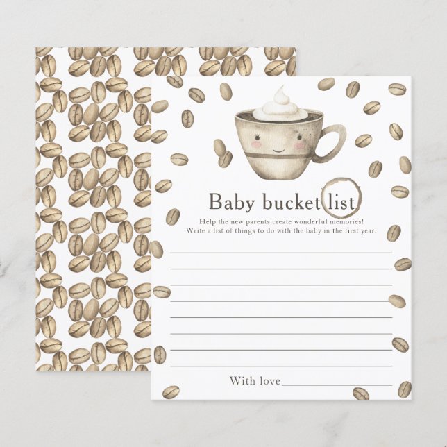 Baby braut Kaffee - Eimerliste (Vorne/Hinten)