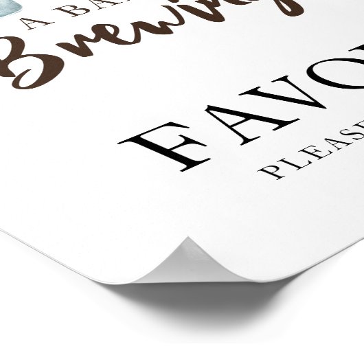 Baby braut Kaffee Favors Poster (Ecke)
