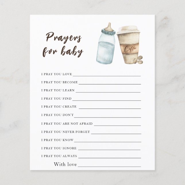 Baby braut Kaffee Gebete für Baby (Vorderseite)