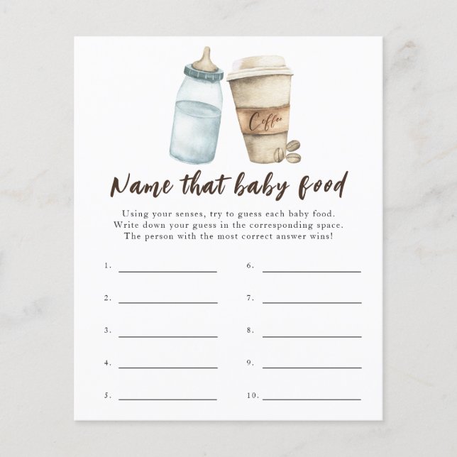 Baby braut Kaffee - Name das Babynahrung (Vorderseite)