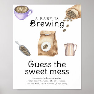 Baby braut Kaffee Ratet das süße Schlamassel Poster