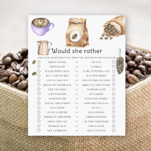 Baby braut Kaffee. Was würde sie lieber tun (Von Creator hochgeladen)