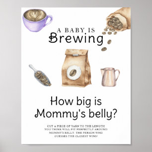 Baby braut Kaffee Wie groß ist Mama's Bauch Poster
