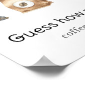 Baby braut Kaffee Wie viele Kaffeebohnen Poster (Ecke)