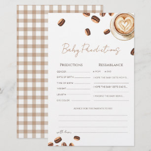 Baby braut Kaffeebohnen-Baby-Vorhersagekarte