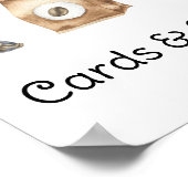 Baby braut Kaffeekarten und Geschenke Babydusche Poster (Ecke)