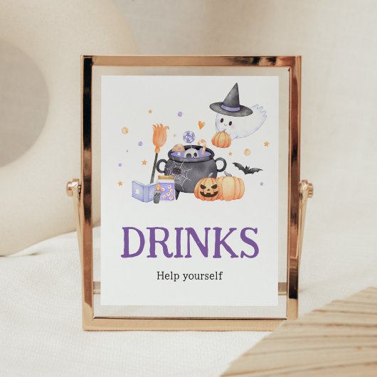 Baby braut Lila Halloween-Drinks Poster
