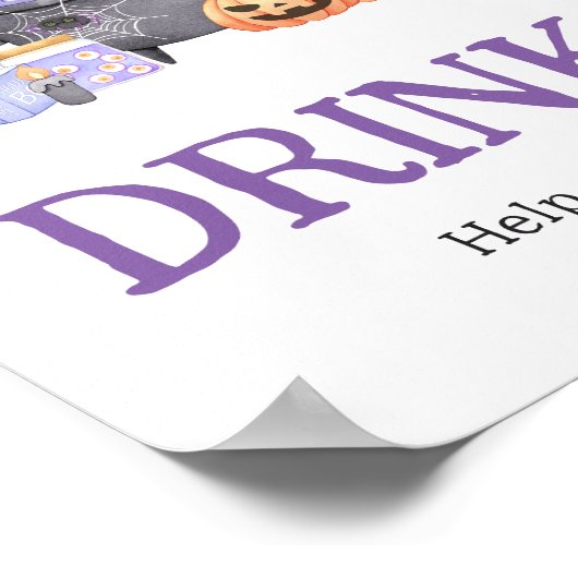 Baby braut Lila Halloween-Drinks Poster (Ecke)