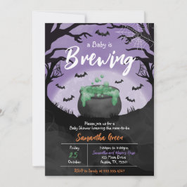 Baby braut Lila Halloween-Kinderdusche Einladung