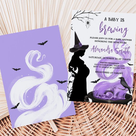Baby braut Lila HexenBaby-Dusche Einladung