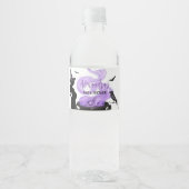 Baby braut Lila HexenBaby-Dusche Wasserflaschenetikett (Vorderseite)