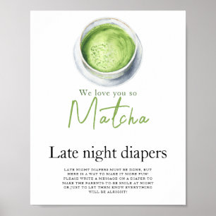 Baby braut Matcha Late-Night-Windeln Spiel  Poster