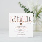 Baby braut moderne Kaffee-Baby-Dusche Einladung (Stehend Vorderseite)