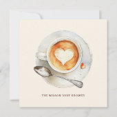 Baby braut moderne Kaffee-Baby-Dusche Einladung (Rückseite)