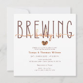 Baby braut moderne Kaffee-Baby-Dusche Einladung (Vorderseite)