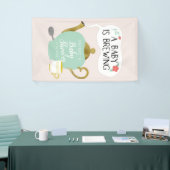 Baby braut niedliches rosa und grüner Tee-Party Banner (Messeveranstaltung)