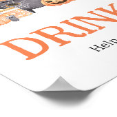 Baby braut orange Halloween Drinks Poster (Ecke)