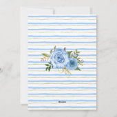 Baby braut Osterdusche Blauer Einladung (Rückseite)