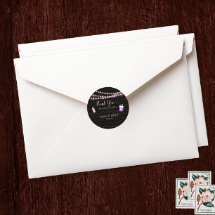 Baby Braut Pink Baby Dusche Danke Runder Aufkleber