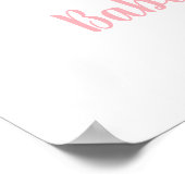 Baby Braut Pink Gold Baby Dusche Empfang Poster (Ecke)