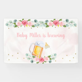 Baby braut Pink Gold Floral Baby Dusche Banner