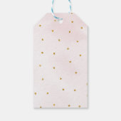 Baby braut Pink Gold Floral Baby Dusche Geschenkanhänger (Rückseite)