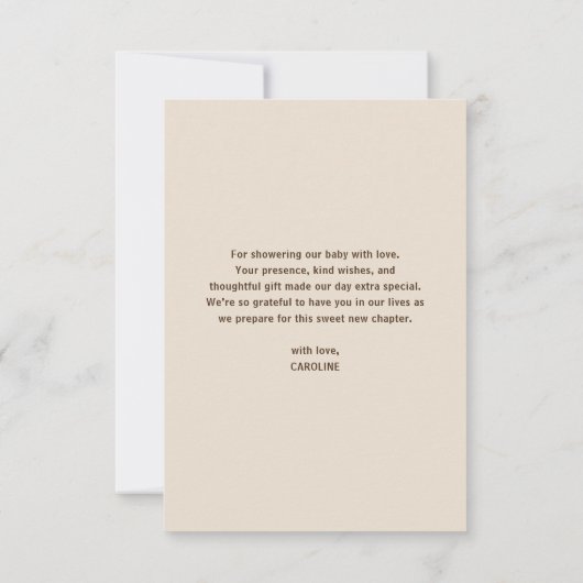 Baby Braut Pumpkin Coffee Fall Baby Dusche Dankeskarte (Rückseite)