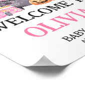 Baby braut rosa Halloween Baby Dusche Begrüßung Poster (Ecke)