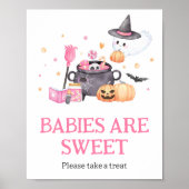 Baby braut rosa Halloween Babys sind süß Poster (Vorne)