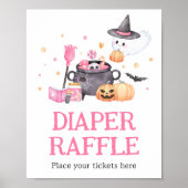 Baby braut rosa Halloween Diaper Raffle Poster (Vorne)