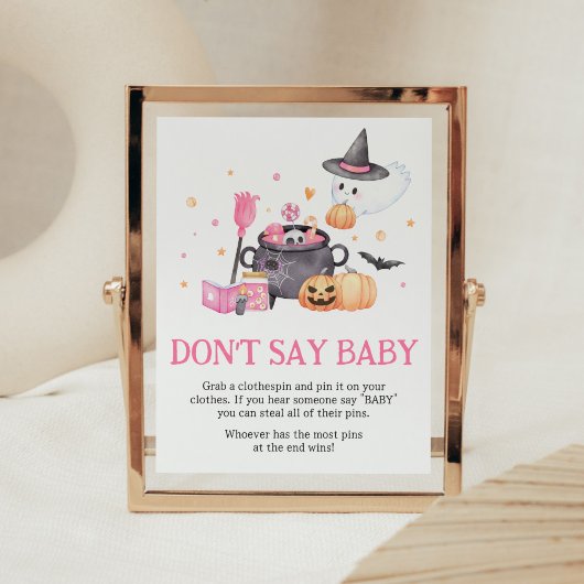 Baby braut rosa Halloween Don't Say Baby Poster