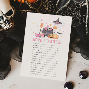 Baby braut rosa Halloween Word Scramble Game