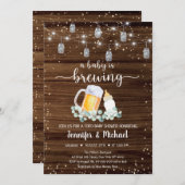 Baby braut rustikale String Lights Babydusche Einladung (Vorne/Hinten)