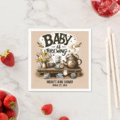 Baby braut rustikales Tee Kettle Peach Dusche Serviette (Beispiel)