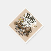 Baby braut rustikales Tee Kettle Peach Dusche Serviette (Ecke)