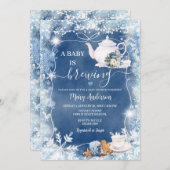 Baby braut Schneeflocken Tee Party Babydusche Einladung (Vorne/Hinten)