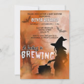 Baby braut Spooky Hexendusche Einladung (Vorderseite)