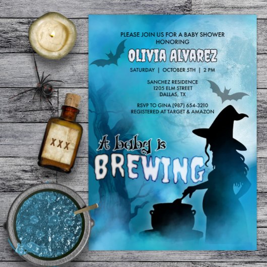 Baby braut Spooky Hexendusche Einladung