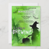 Baby braut Spooky Hexendusche Einladung (Vorderseite)