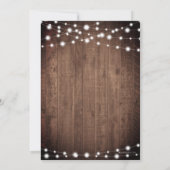Baby braut String Lights Rustic Baby Shower Einladung (Rückseite)