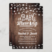 Baby braut String Lights Rustic Baby Shower Einladung (Vorne/Hinten)