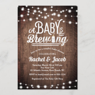 Baby braut String Lights Rustic Baby Shower Einladung