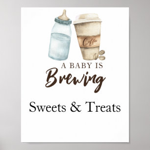 Baby braut Süßigkeiten und Leckereien Babydusche Poster